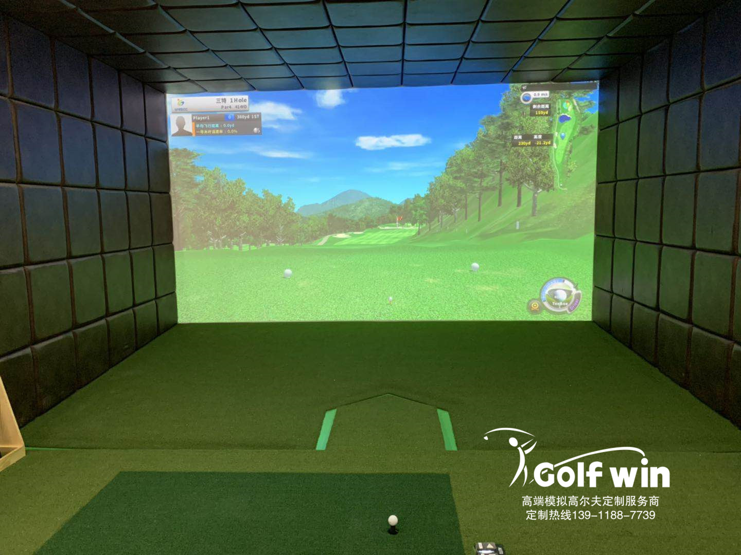 喜報：江西撫州某單位室內高爾夫和人工果嶺驗收